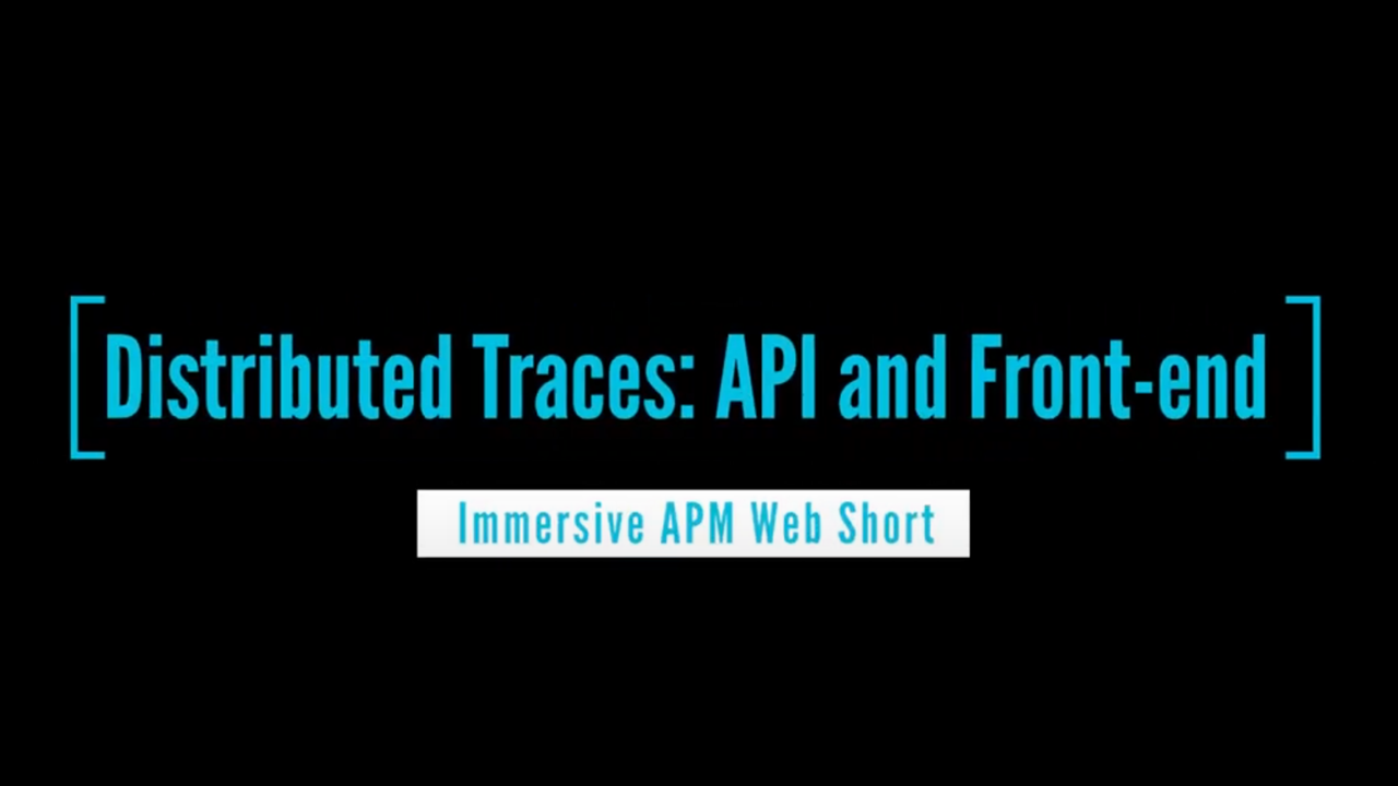 Video: Distributed traces video